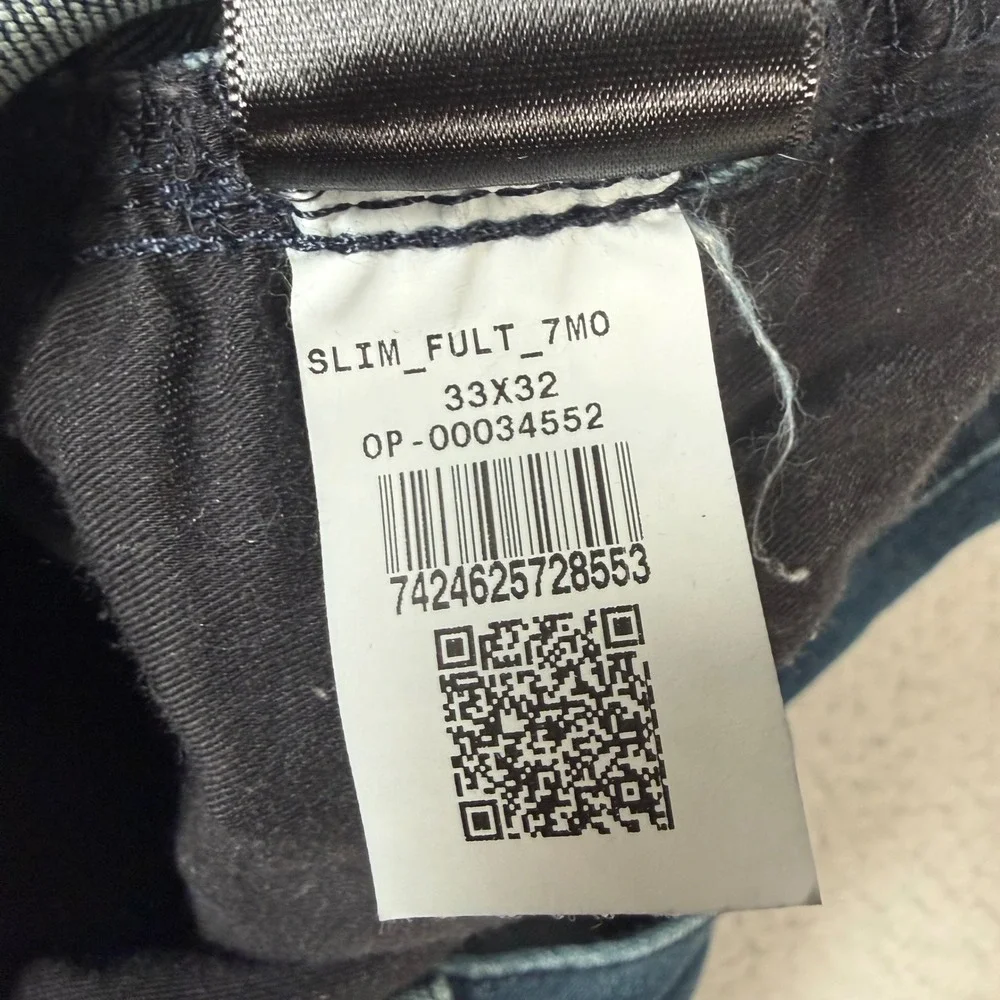 Mott & Bow Slim Fit Jeans Mens 33x32 Blue Denim Classic‎ Casual Designer Pants